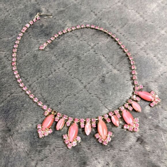 Jewelry - Vintage 1950's Pink Rhinestone Choker